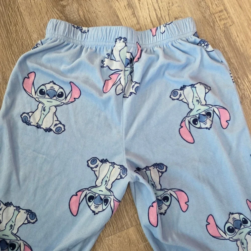Disney Lilo & Stitch Girls‎ Blue Fleece Pajama Pants Size 7/8 LO171GLLWM